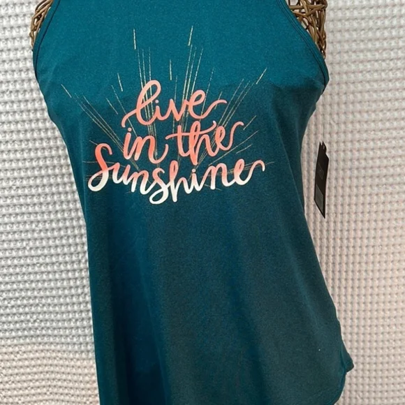 Teal Sunshine Graphic Tank Top - Picture 1 of 4